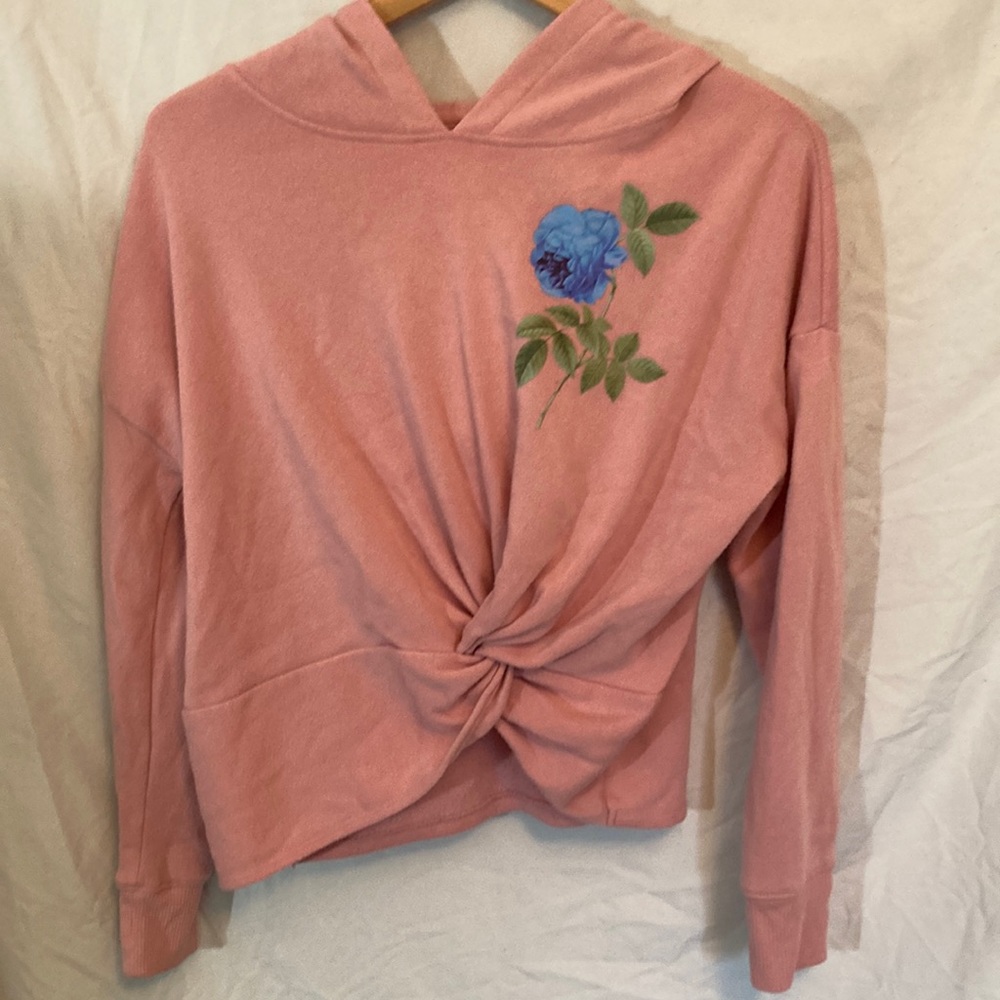 Aeropostale Medium Pink Hoodie with Flower